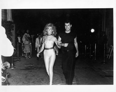 pjevačica i glumica olivia newton john i njezin partner john travolta nazočili premijeri filma grease, 1978. fotografija arhive michaela ochsagetty images