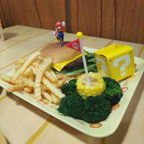 Mario mini burger avantura smještena u kafiću Toadstool